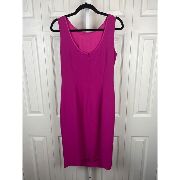 Ursula of Switzerland Pink Sleeveless scoop back sheath dress Knee length SZ 4 - Picture 5 of 7